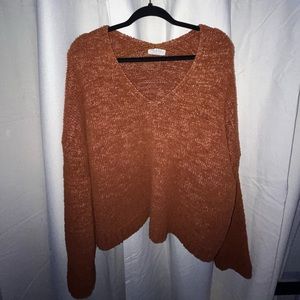 burnt orange v neck sweater. never worn!